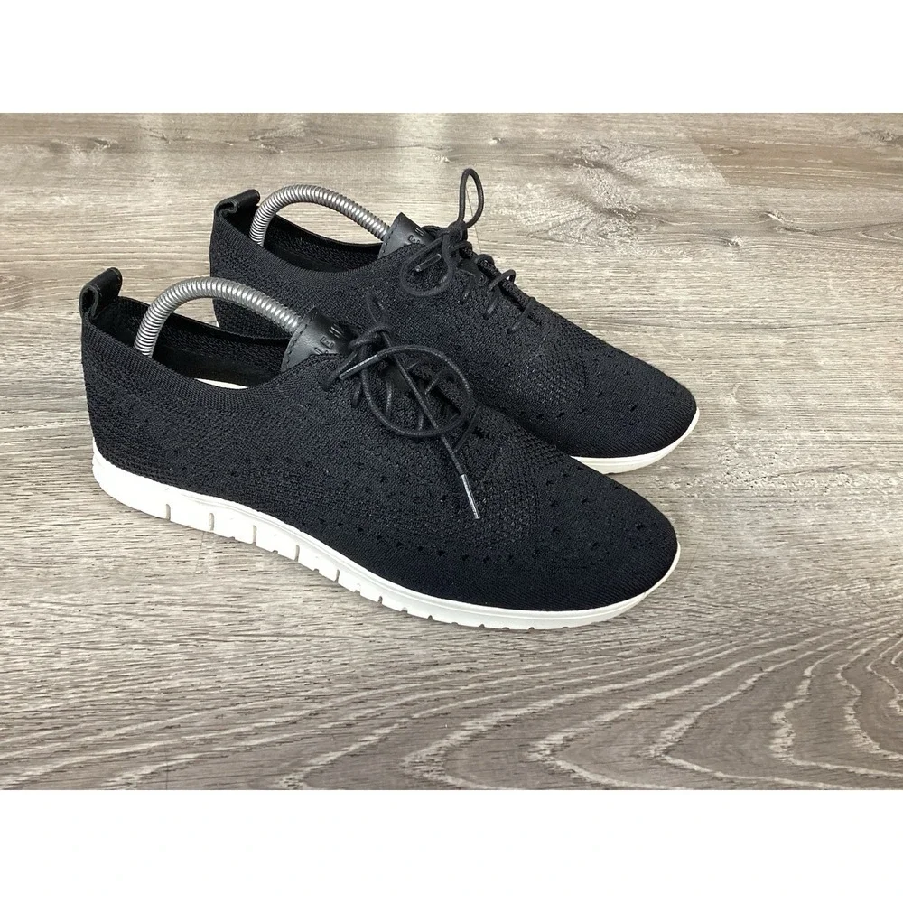 Cole Haan Zerogrand Knit Wingtip Black Womens US Size 11 B W06723 Sneakers